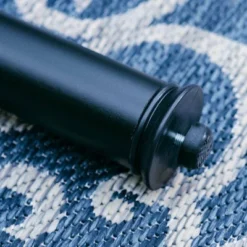 7pc Outdoor Dining Set With Steel Swivel Chairs & Large Rectangle Metal Table With Umbrella Hole - Black - Captiva Designs -Sunnydaze Decor Store GUEST ed98a506 e912 4793 a094 754403a0b33e