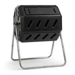 FCMP Outdoor IM4000 37 Gallon 8 Sided Plastic Dual Chamber Tumbling Composter Outdoor Elevated Rotating Garden Compost Bin, Black 8 FCMP Outdoor IM4000 37 Gallon 8 Sided Plastic Dual Chamber Tumbling Composter Outdoor Elevated Rotating Garden Compost Bin, Black -Sunnydaze Decor Store GUEST ee1c5b60 801c 4bc7 9c26 cd550485426f
