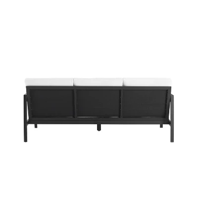 Linon Lark Aluminum Three Seater Sofa White 7 Linon Lark Aluminum Three Seater Sofa White - Image 5