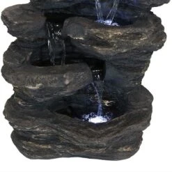 Sunnydaze Decor Sunnydaze 24"H Electric Polystone Rock Falls Waterfall Outdoor Water Fountain With LED Lights 14 Sunnydaze Decor Sunnydaze 24"H Electric Polystone Rock Falls Waterfall Outdoor Water Fountain With LED Lights -Sunnydaze Decor Store GUEST ee89e4f1 796f 4852 af2e 75bea4dcf1b1
