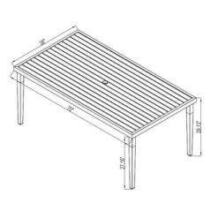 Fairmont Rectangle Steel Patio Dining Table, Outdoor Furniture - Black - Threshold™ -Sunnydaze Decor Store GUEST efc5895e 1526 4628 a056 bed43df62610