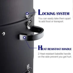 Realcool 20 Inch Vertical Heavy Duty Steel Round Charcoal Outdoor BBQ Smoker Grill With Bottom Air Vent And Latch Locking System, Black -Sunnydaze Decor Store GUEST f0e17b62 a191 42a8 ab18 44ca309a8632