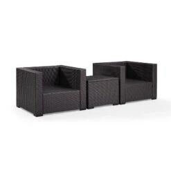 Biscayne 3pc Outdoor Wicker Seating Set - Mist - Crosley -Sunnydaze Decor Store GUEST f1368e0a aebb 428d bef3 71509c4c97e9