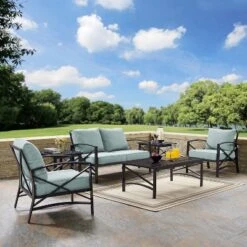 6pc Kaplan Outdoor Seating Set Mist - Crosley 10 6pc Kaplan Outdoor Seating Set Mist - Crosley -Sunnydaze Decor Store GUEST f1c8c0d8 b44d 4823 982a 281834b383f0