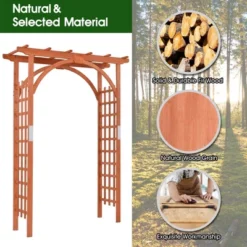 Costway Premium Outdoor Wooden Cedar Arbor Arch Pergola Trellis Wood Garden Yard Lattice 18 Costway Premium Outdoor Wooden Cedar Arbor Arch Pergola Trellis Wood Garden Yard Lattice -Sunnydaze Decor Store GUEST f21e4292 fef7 4694 bfb7 8ae0b1e12a26