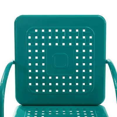 Bates 3pc Outdoor Chair Set - Turquoise - Crosley 6 Bates 3pc Outdoor Chair Set - Turquoise - Crosley - Image 4