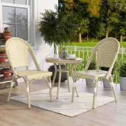 3pc Arna Patio Chair Set With Side Table - MiBasics -Sunnydaze Decor Store GUEST f3357666 e7b8 43da 9ce4 d9cedd58e0dc