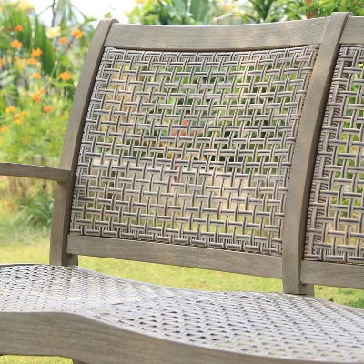 Teak Zuma Patio Sofa Gray - Cambridge Casual 6 Teak Zuma Patio Sofa Gray - Cambridge Casual - Image 4