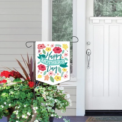 Big Dot Of Happiness Colorful Floral Happy Mother's Day - Outdoor Home Decorations - Double-Sided We Love Mom Party Garden Flag - 12 X 15.25 Inches 7 Big Dot Of Happiness Colorful Floral Happy Mother's Day - Outdoor Home Decorations - Double-Sided We Love Mom Party Garden Flag - 12 X 15.25 Inches - Image 5