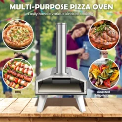 Costway Wood Pellet Pizza Oven Pizza Maker Portable Outdoor Pizza Stone W/ Foldable Leg -Sunnydaze Decor Store GUEST f50f0087 5af2 413b b984 fbb1fc2a7d24