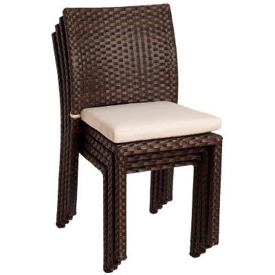 Georgia 9pc Teak Wood Square Patio Dining Set - International Home Miami 5 Georgia 9pc Teak Wood Square Patio Dining Set - International Home Miami - Image 3