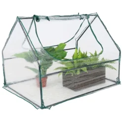 Sunnydaze Decor Sunnydaze Mini Greenhouse With 2 Zippered Side Doors - Clear 16 Sunnydaze Decor Sunnydaze Mini Greenhouse With 2 Zippered Side Doors - Clear -Sunnydaze Decor Store GUEST f5950561 742f 4b4f 9101 4931ea5686a6