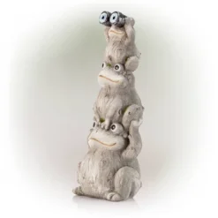 23" Magnesium Oxide Solar Three Stack Frogs With LED Light Statue - Alpine Corporation -Sunnydaze Decor Store GUEST f651d828 71a4 4b7e 9812 a00a4fb9a322