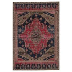 Cicero Indoor/Outdoor Medallion Area Rug Pink/Blue - Jaipur Living -Sunnydaze Decor Store GUEST f67dbe03 9e9b 46ce ae21 f7e07962105a