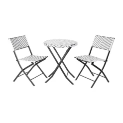 Emma And Oliver Three Piece Folding French Bistro Set In PE Rattan With Metal Frames For Indoor And Outdoor Use 29 Emma And Oliver Three Piece Folding French Bistro Set In PE Rattan With Metal Frames For Indoor And Outdoor Use -Sunnydaze Decor Store GUEST f6805da0 94f6 4849 a37e 5d6dc7ba9f19