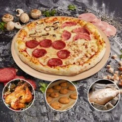 Royal Gourmet 2pc Pizza Set For BBQ Grill Oven With 13'' Round Pizza Cordierite Stone -Sunnydaze Decor Store GUEST f683dc49 51c2 4ca9 9507 1eedc9f93db9