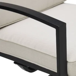 3pc Kaplan Outdoor Steel Bistro Set Oatmeal/Bronze - Crosley -Sunnydaze Decor Store GUEST f74776bf 9648 4295 bf5c 86412d2ad765