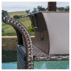 Ravenna Wicker Patio Bar Cart With Ice Bin - Brown - Christopher Knight Home -Sunnydaze Decor Store GUEST f8d6589d c97e 48d0 84b4 f89674bbb7fe