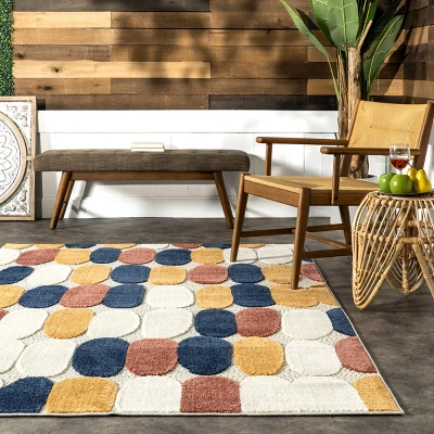 NuLOOM Randi Modern Geometric Indoor/Outdoor Patio Area Rug 9 NuLOOM Randi Modern Geometric Indoor/Outdoor Patio Area Rug - Image 7