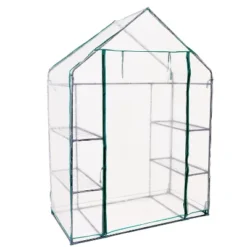 Sunnydaze Decor Sunnydaze Outdoor Portable Tiered Growing Rack Deluxe Walk-In Greenhouse With Roll-Up Door - 4 Shelves - Clear - 54" X 28" X 77" 15 Sunnydaze Decor Sunnydaze Outdoor Portable Tiered Growing Rack Deluxe Walk-In Greenhouse With Roll-Up Door - 4 Shelves - Clear - 54" X 28" X 77" -Sunnydaze Decor Store GUEST f97a97ed b8ec 4293 b6e7 9f794031efec