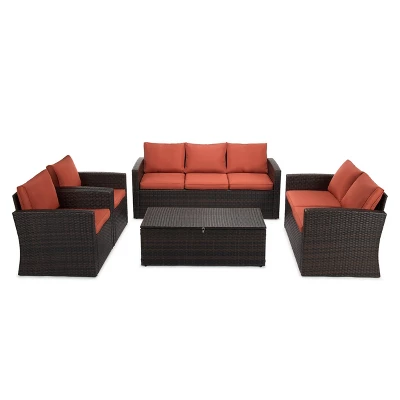 5pc Wicker Outdoor Conversation Set - EDYO LIVING 17 5pc Wicker Outdoor Conversation Set - EDYO LIVING - Image 15