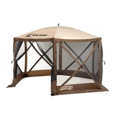 Clam Quick-Set Escape 11.5 X 11.5 Ft Portable Pop Up Camping Outdoor Gazebo Screen Tent Canopy Shelter & Carry Bag With 6 Wind & Sun Panels Accessory 3 Clam Quick-Set Escape 11.5 X 11.5 Ft Portable Pop Up Camping Outdoor Gazebo Screen Tent Canopy Shelter & Carry Bag With 6 Wind & Sun Panels Accessory