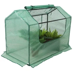 Sunnydaze Decor Sunnydaze Mini Greenhouse With 2 Zippered Side Doors - Green -Sunnydaze Decor Store GUEST fa8315fb 7c1c 411d b8b3 776e3cafdcba