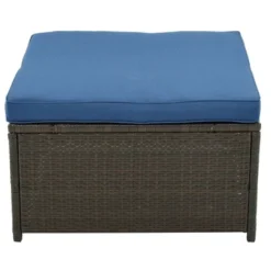 9pc Wicker Patio Sectional Seating Set With Cushions - Brown/Blue - GODEER 21 9pc Wicker Patio Sectional Seating Set With Cushions - Brown/Blue - GODEER -Sunnydaze Decor Store GUEST fb4a071d 2247 43c3 85f6 ba9e599a7e98