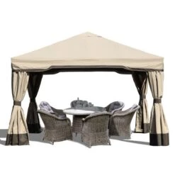 Patio Gazebo Aluminum Outdoor Tent Shelter Canopy With Privacy Curtain And Netting 21 Patio Gazebo Aluminum Outdoor Tent Shelter Canopy With Privacy Curtain And Netting -Sunnydaze Decor Store GUEST fb93316b fafd 489a b6e8 568522d24751