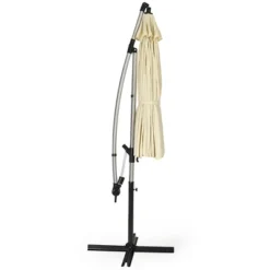 Costway 10ft Patio Offset Umbrella W/ Crank And Cross Base Aluminum -Sunnydaze Decor Store GUEST fd6919a7 4b92 438e 8426 fabb08e0f206