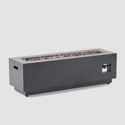 Comores 12pc Acacia U-Shaped Sectional Sofa Set With Fire Pit - Gray/Dark Gray - Christopher Knight Home -Sunnydaze Decor Store GUEST fdbc5d86 84cc 43cb a26f 250adbfcf98f