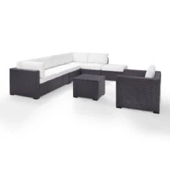Biscayne 6pc Outdoor Wicker Sectional Set - White - Crosley 12 Biscayne 6pc Outdoor Wicker Sectional Set - White - Crosley -Sunnydaze Decor Store GUEST fe92fb70 8b3d 47c8 9dc0 6a18ad5ce019