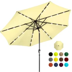 Best Choice Products 10ft Solar LED Lighted Patio Umbrella W/ Tilt Adjustment, UV-Resistant Fabric -Sunnydaze Decor Store GUEST fe9eb880 6be9 4c68 8a0a bef9f2a51361