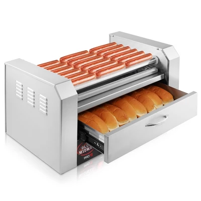 Olde Midway Electric Hot Dog Roller Grill Machine With Bun Warmer, Commercial Grade 4 Olde Midway Electric Hot Dog Roller Grill Machine With Bun Warmer, Commercial Grade - Image 2
