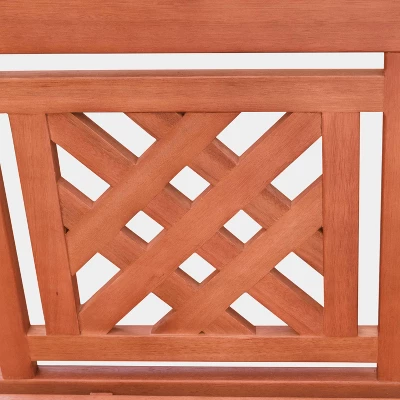 Malibu 3pc Rectangle Wood Outdoor Patio Dining Set - Tan - Vifah 6 Malibu 3pc Rectangle Wood Outdoor Patio Dining Set - Tan - Vifah - Image 4