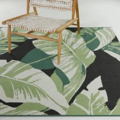 Bissen Coastal Botanical Rectangular Indoor/Outdoor Rug - Balta Rugs